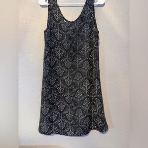 Painted Threads Black and Gray Damask Sleeveless Dress